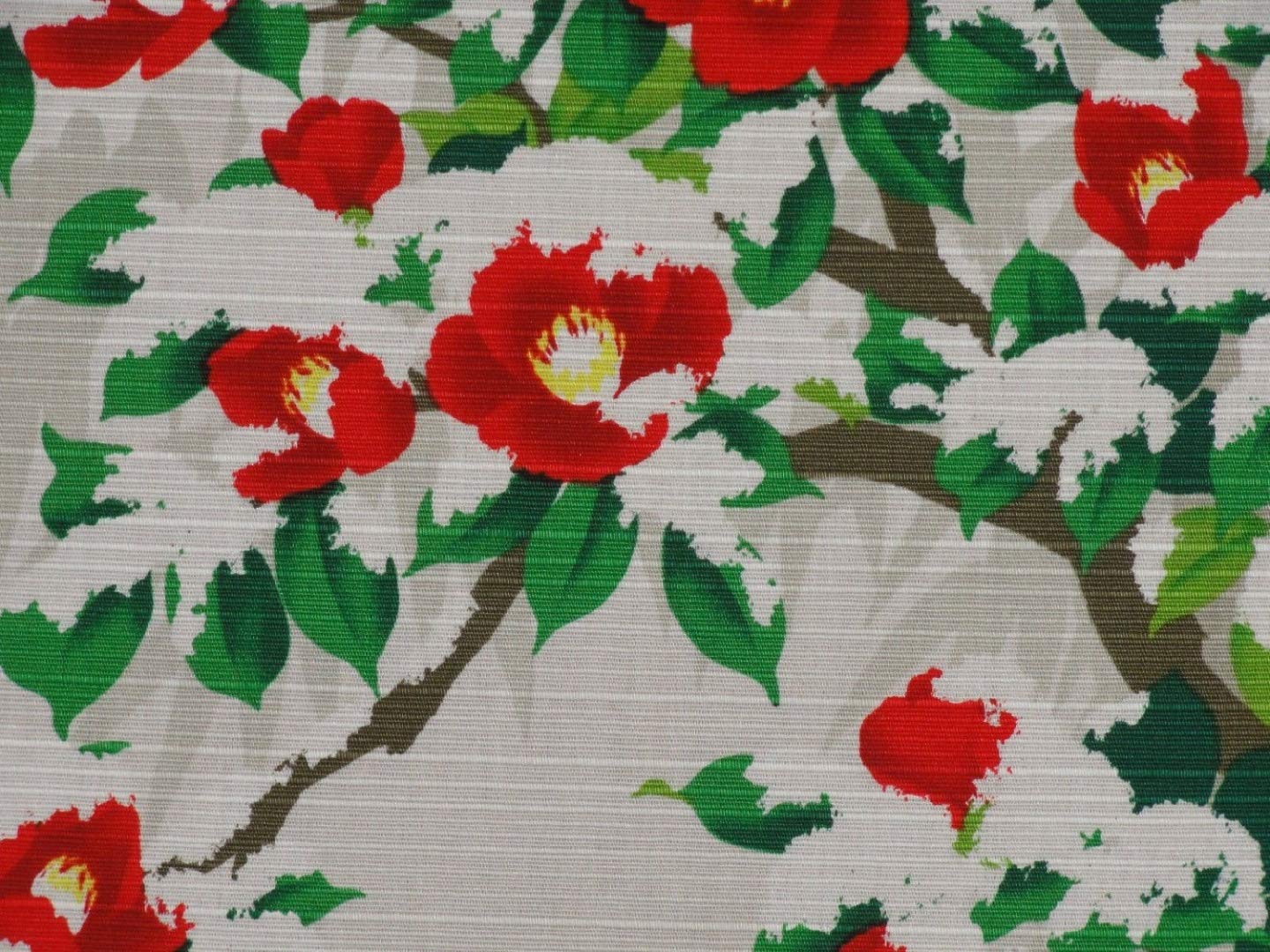 Furoshiki Wrapping Cloth Camellia Blanketed in Snow Motif Japanese Fabric 50cm