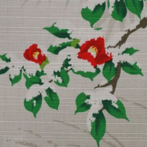 Furoshiki Wrapping Cloth Camellia Blanketed in Snow Motif Japanese Fabric 50cm