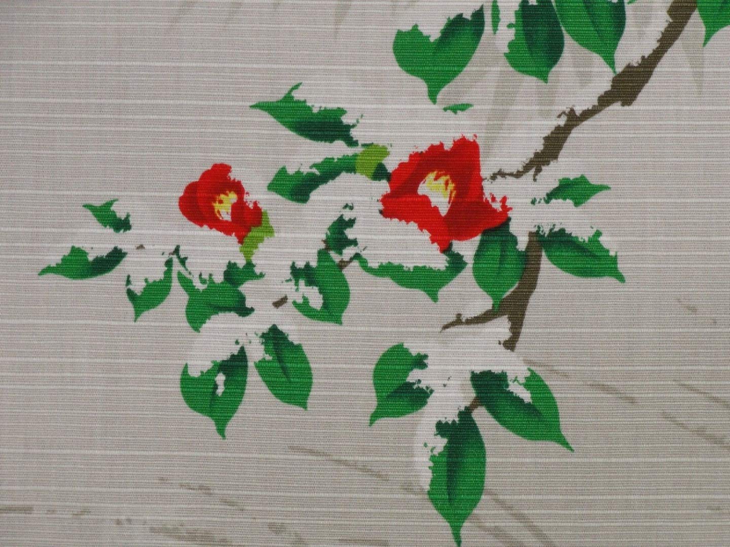 Furoshiki Wrapping Cloth Camellia Blanketed in Snow Motif Japanese Fabric 50cm