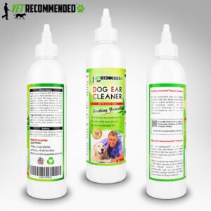 Vet Recommended Dog Ear Cleanser with Natural Aloe Vera for Dog Ear Cleaning (8oz/240ml).