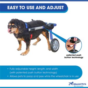 Walkin' Wheels Dog Wheelchair - for Medium Dogs 26-49 lbs - Veterinarian Approved - Dog Wheelchair for Back Legs