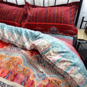 Dodou Boho Style Bedding Set Boho Duvet Cover Set Bohemian Bedding Set 3pcs Queen (No Comforter Insert)