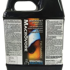 Brightwell Aquatics Macrovore - Food for Anemones, LPS Corals & Planktivorous Motile invertebrates & Fishes, 2 Liter