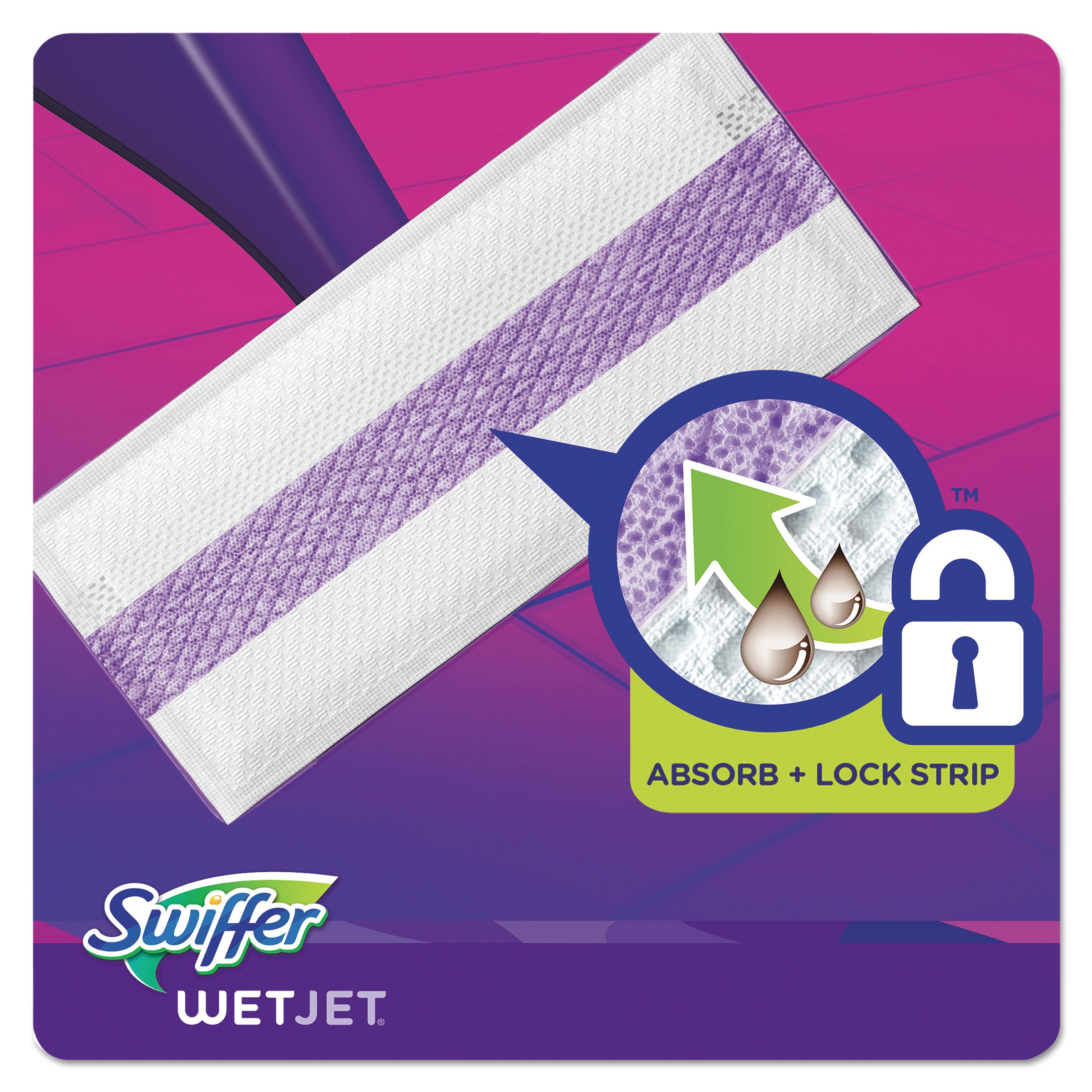 Swiffer Wetjet System Refill Cloths, 11.3" X 5.4", White, 24/box