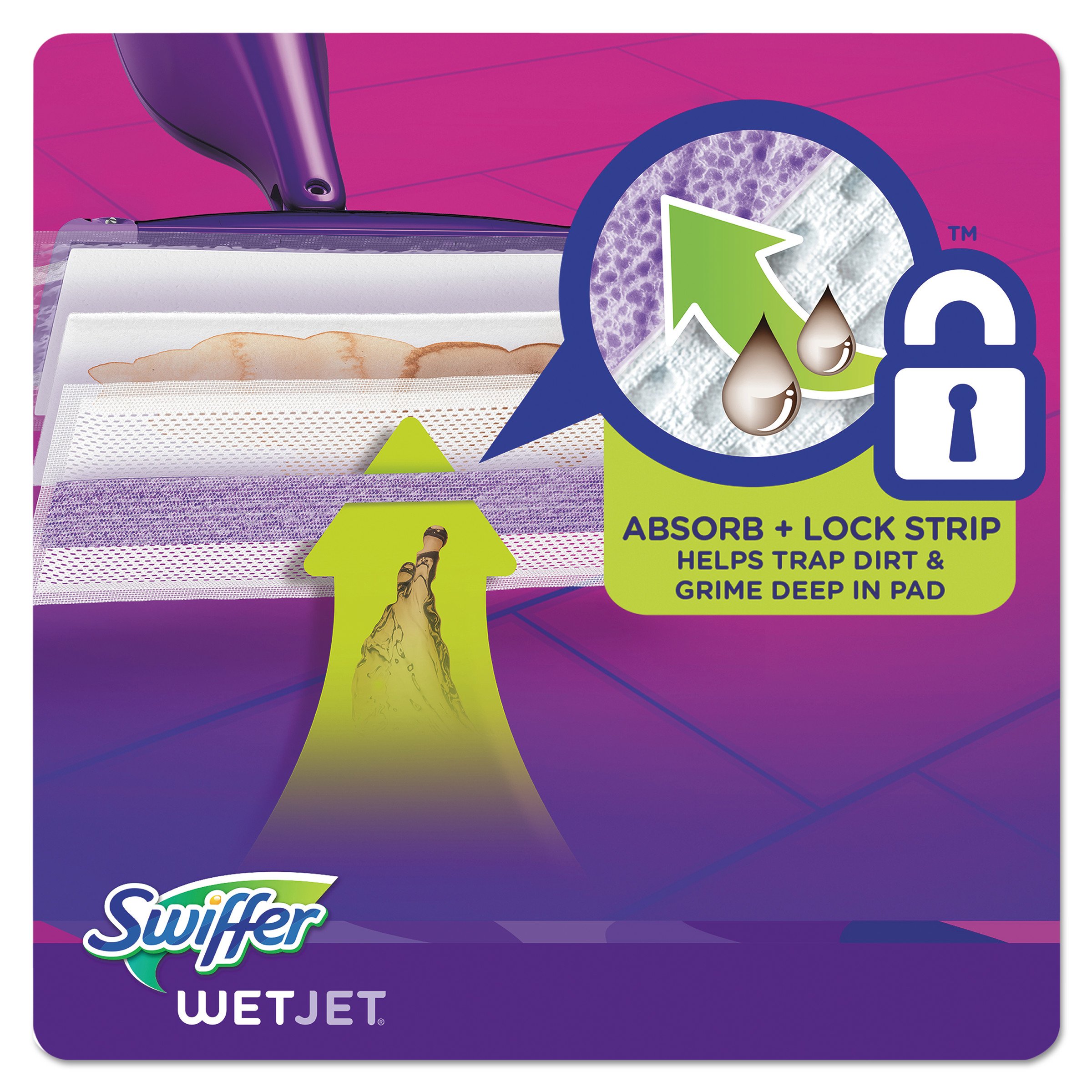 Swiffer Wetjet System Refill Cloths, 11.3" X 5.4", White, 24/box