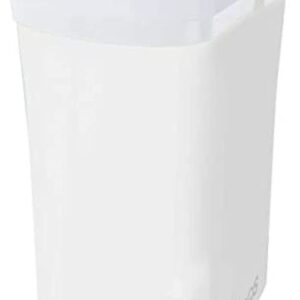 Flings® Bin Disposable Trash Can for Parties - 13 Gallon Plastic Pop Up Garbage Can (1 Pc) Perfect Solution for Waste at Events and Parties - White