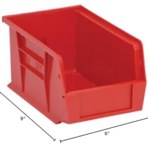 Quantum QUS221 Plastic Storage Stacking Ultra Bin, 9-Inch by 6-Inch by 5-Inch, Red, Case of 12 by Quantum Storage Systems