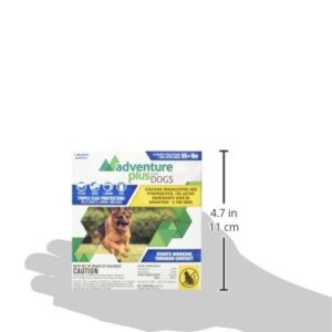 Adventure Plus Triple Flea Protection for Dogs – Spot on Flea & Tick Prevention for Dogs – For Extra Large Dogs 55+lbs – 4 Doses