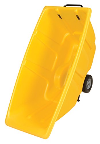 Vestil TDT-50-LD-YELLOW Plastic Light Duty Tilt Truck 1/2 Cubic Yard 450 Lb. Capacity Yellow