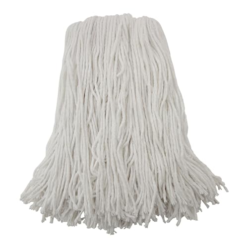 Boardwalk Premium Cut-End Wet Mop Heads, Rayon, 16oz, White, 12/Carton