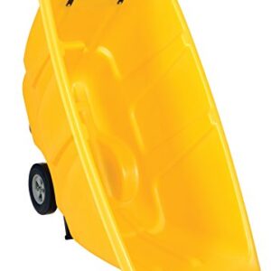 Vestil TDT-50-LD-YELLOW Plastic Light Duty Tilt Truck 1/2 Cubic Yard 450 Lb. Capacity Yellow