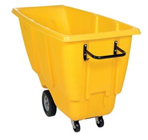 vestil tdt-50-ld-yellow plastic light duty tilt truck 1/2 cubic yard 450 lb. capacity yellow