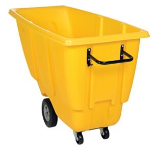 Vestil TDT-50-LD-YELLOW Plastic Light Duty Tilt Truck 1/2 Cubic Yard 450 Lb. Capacity Yellow