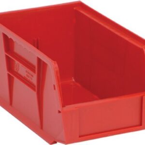 Quantum QUS221 Plastic Storage Stacking Ultra Bin, 9-Inch by 6-Inch by 5-Inch, Red, Case of 12 by Quantum Storage Systems