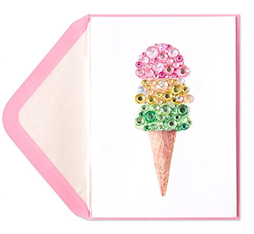 Papyrus Birthday Card Jeweled Ice Cream