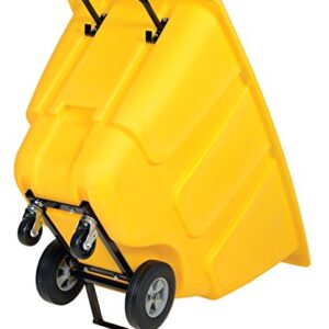 Vestil TDT-50-LD-YELLOW Plastic Light Duty Tilt Truck 1/2 Cubic Yard 450 Lb. Capacity Yellow