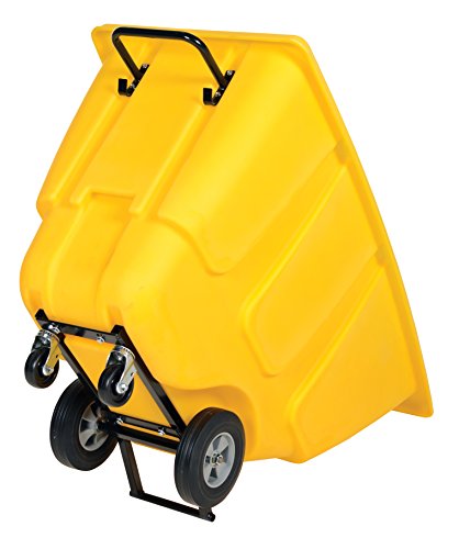 Vestil TDT-50-LD-YELLOW Plastic Light Duty Tilt Truck 1/2 Cubic Yard 450 Lb. Capacity Yellow