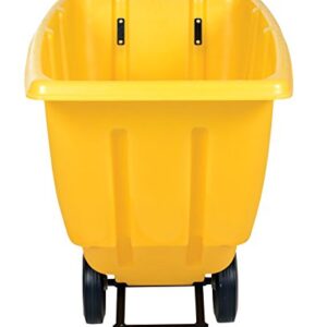 Vestil TDT-50-LD-YELLOW Plastic Light Duty Tilt Truck 1/2 Cubic Yard 450 Lb. Capacity Yellow