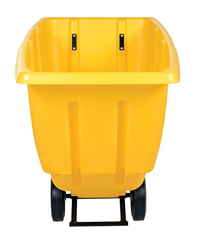 Vestil TDT-50-LD-YELLOW Plastic Light Duty Tilt Truck 1/2 Cubic Yard 450 Lb. Capacity Yellow