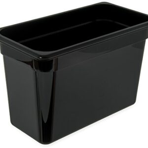 Carlisle FoodService Products Storplus Food Pan, Food Storage Container with Spoonable Corners for Catering, Buffets, Restaurants, Polycarbonate (Pc), 1/3 Size 8 Inches Deep, Black