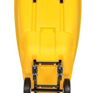 Vestil TDT-50-LD-YELLOW Plastic Light Duty Tilt Truck 1/2 Cubic Yard 450 Lb. Capacity Yellow