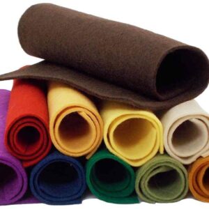 100% Wool Craft Felt - 14 Sheet Package - from National NonWovens Co.