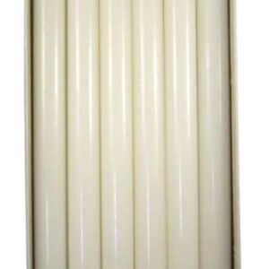 Cathedral Brand White Molded Stearine Candles Short 4's with Self-Fitting Ends, 7/8 Inch x 11 3/4 Inch, Box of 24