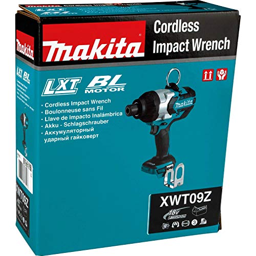 Makita XWT09Z LXT Lithium-Ion Brushless Cordless High Torque Hex Impact Wrench, 18V/7/16"