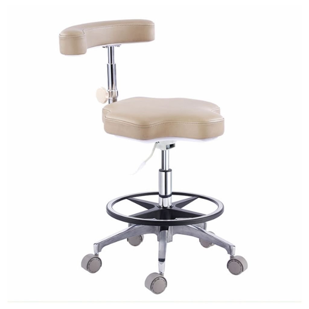 Super Dental Medical Mobile Chair Nurse's Stools with Backrest PU Leather SD90B