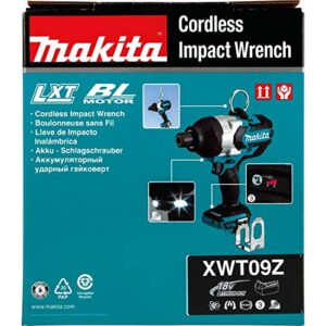 Makita XWT09Z LXT Lithium-Ion Brushless Cordless High Torque Hex Impact Wrench, 18V/7/16"