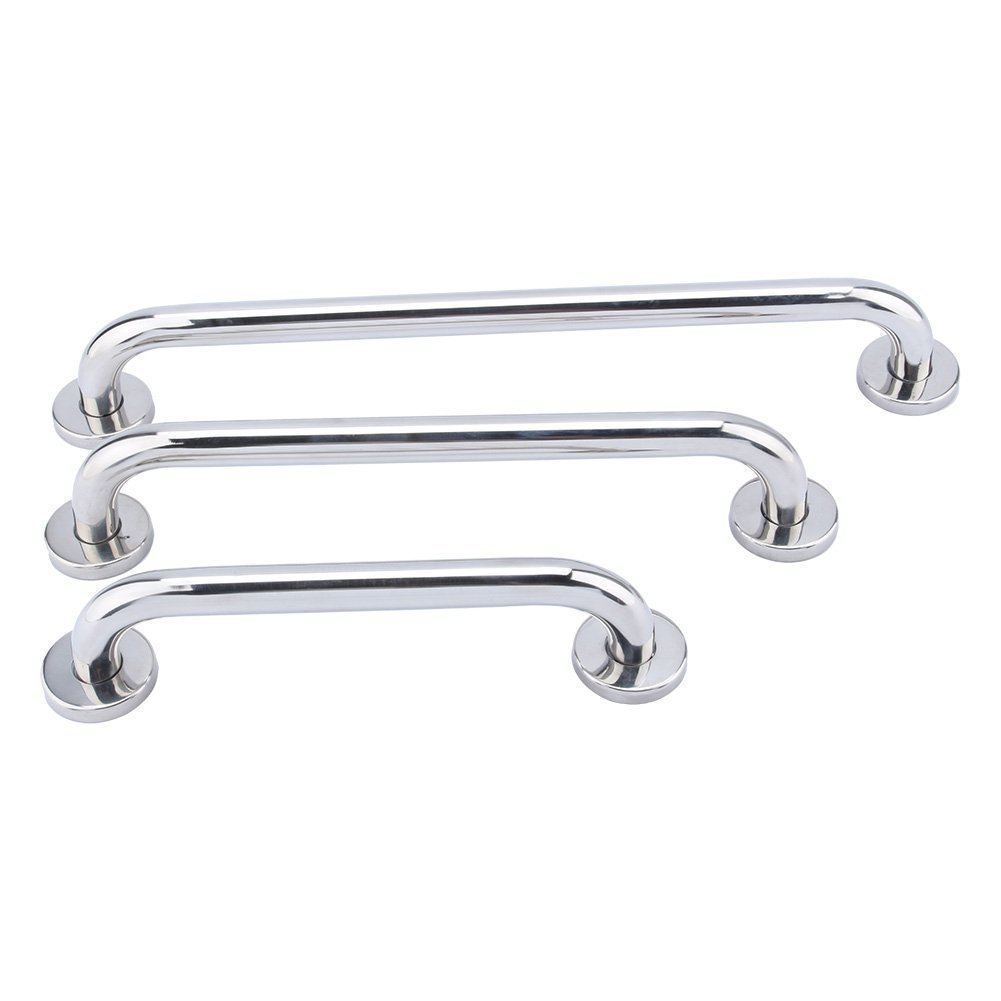 20 inch Stainless Steel Wall Mounted Bathroom Towel Rack Rail Shelf Storage Holder Shower Grab Handle Grip Bathtub Handle