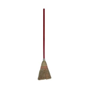 boardwalk bwk951tct corn fiber lobby/toy broom with 39 in. wood handle - red/yellow (12/carton)