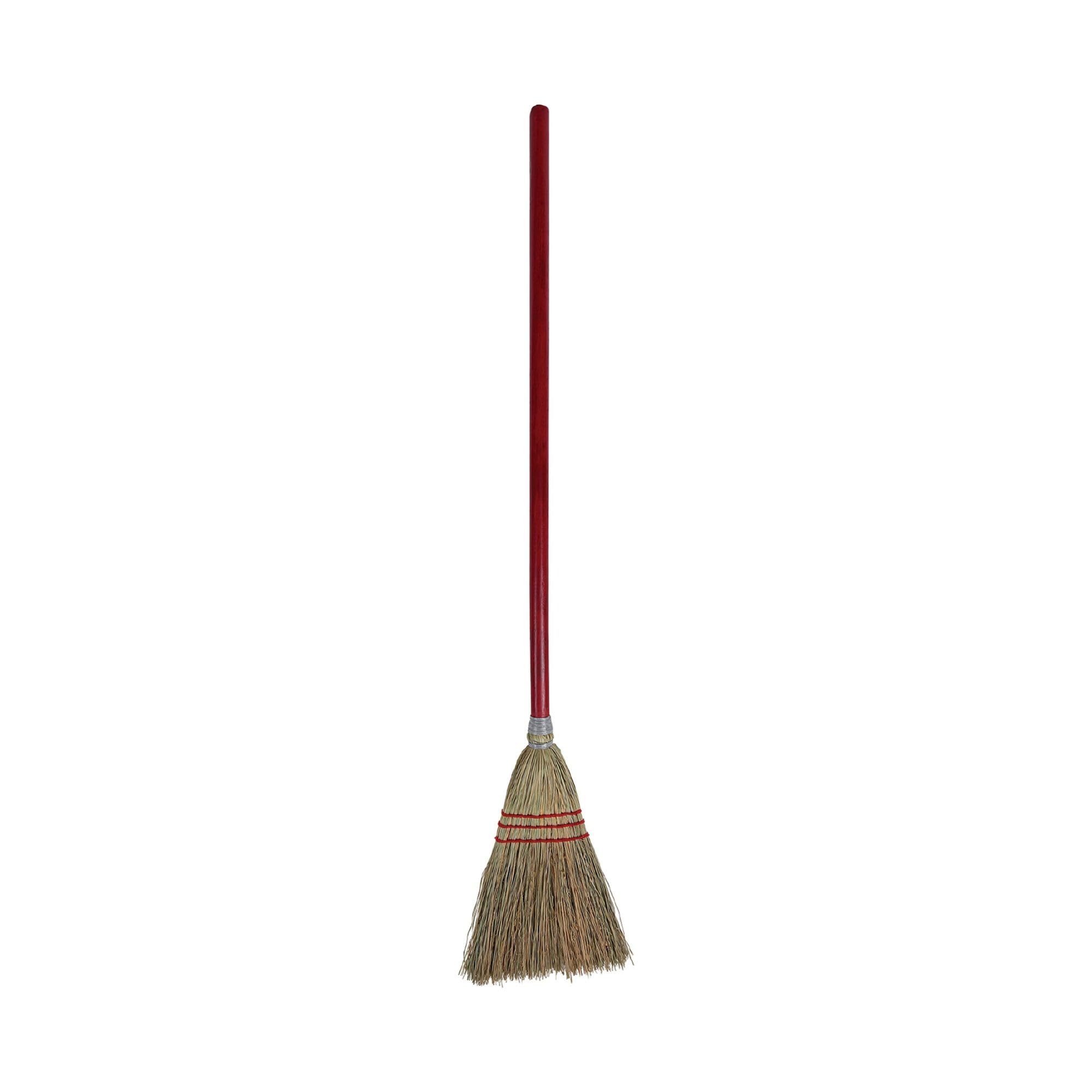 Boardwalk BWK951TCT Corn Fiber Lobby/Toy Broom with 39 in. Wood Handle - Red/Yellow (12/Carton)