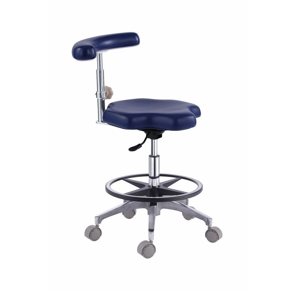 Super Dental Medical Mobile Chair Nurse's Stools with Backrest PU Leather SD90B