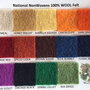 100% Wool Craft Felt - 14 Sheet Package - from National NonWovens Co.