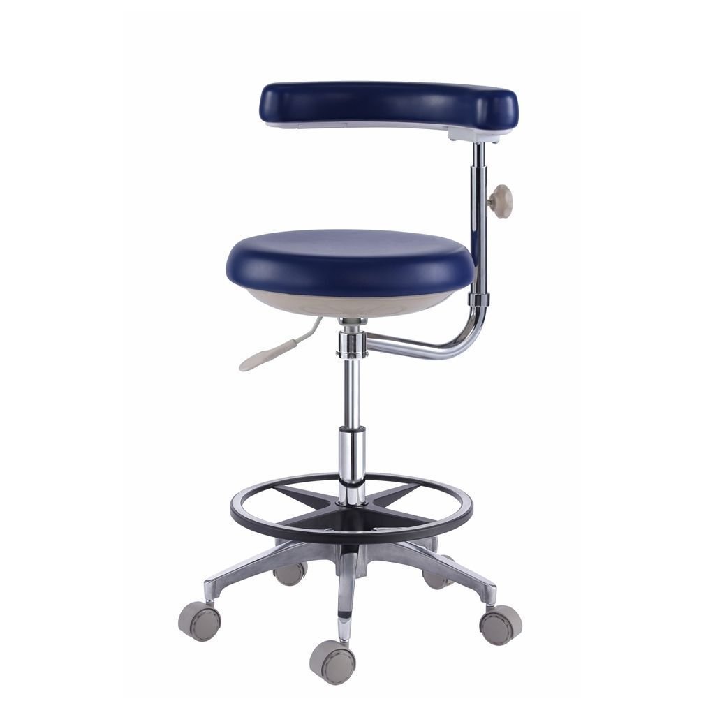 Super Dental Mobile Chair Surgical Nurse's Doctor Stool with Backrest PU Leather SD500