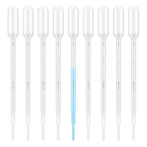 KINGLAKE Plastic Transfer Pipettes 1ml,Essential Oils Pipettes,Gradulated,Pack of 100