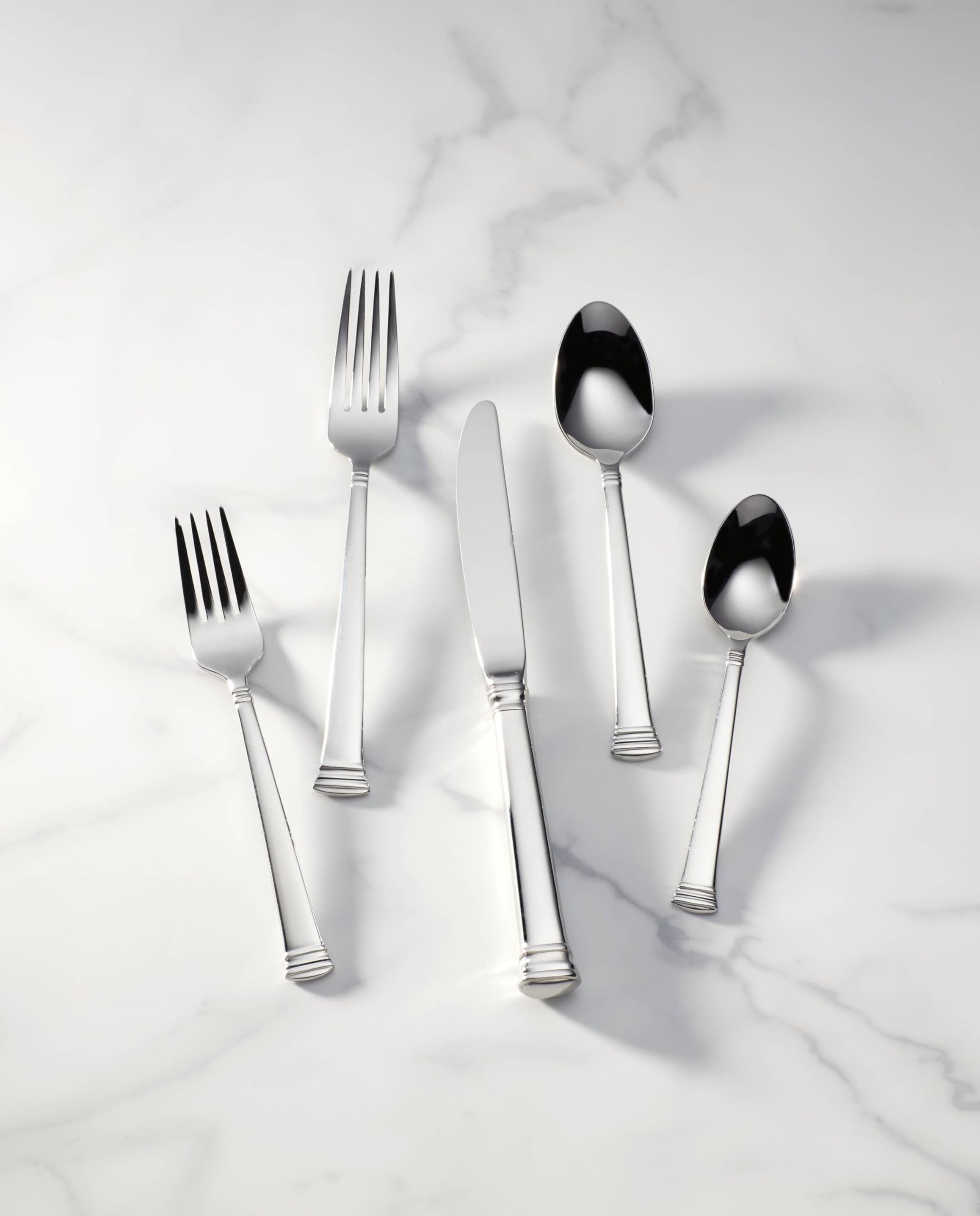 Lenox Eternal 20-Piece Flatware Set, 3.20 LB, Metallic