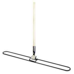 Boardwalk 1490 Clip-On Dust Mop Handle, Lacquered Wood, Swivel Head, 1-Inch Dia. x 60in Long