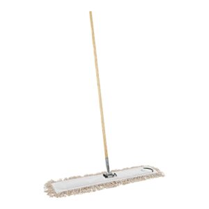 boardwalk bwkm365c 36 in. x 5 in. cotton head 60 in. wood handle cotton dry mopping kit - natural (1-kit)