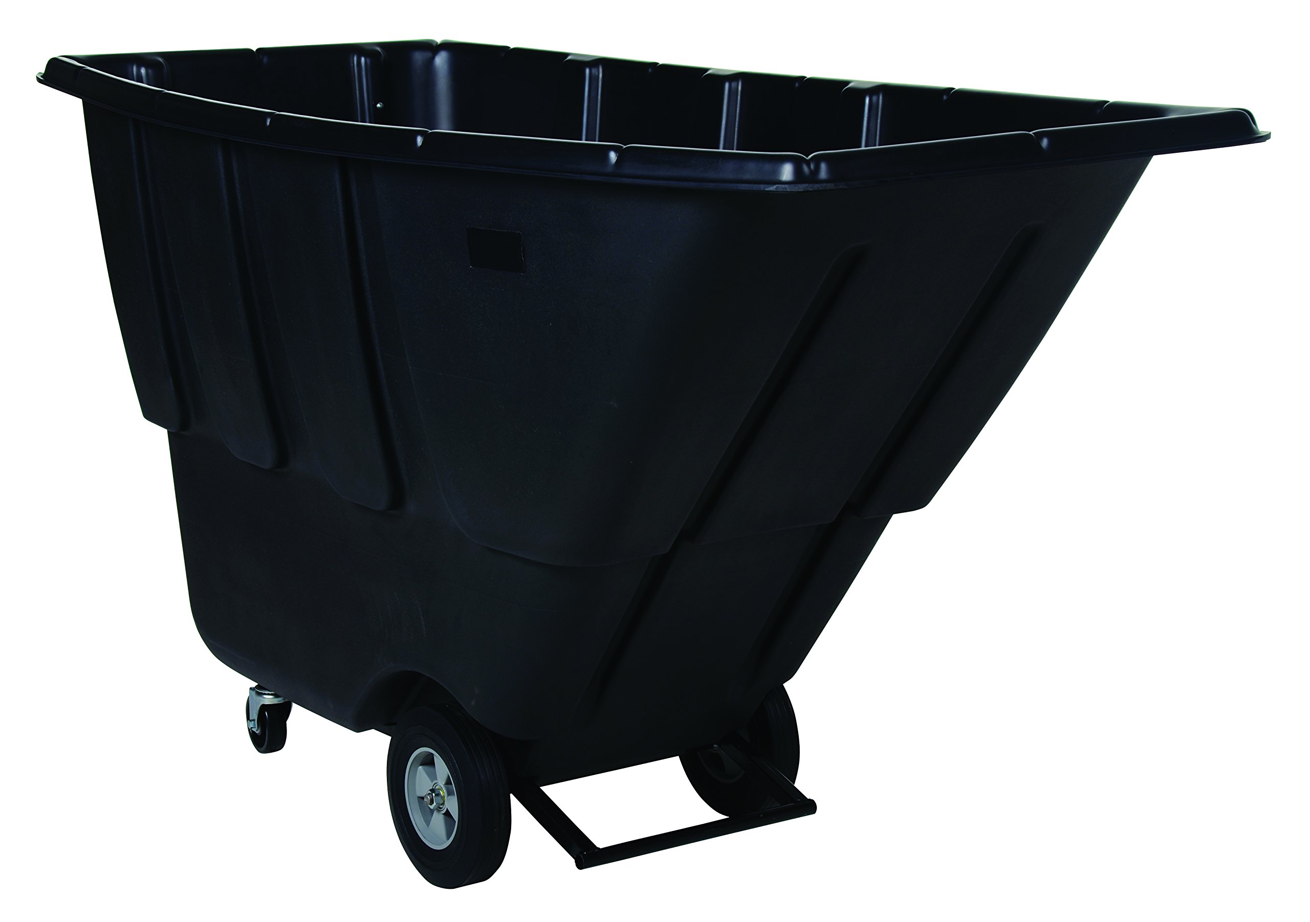 Vestil TDT-100-LD-BLACK Plastic Light Duty Tilt Truck 1 Cubic Yard 850 Lb. Capacity Black