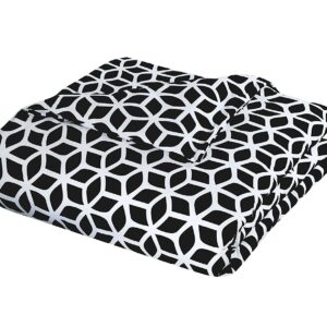 Chic Home Black Reversible Bed in a Bag Duvet Cover Set, King Size (3 Piece), Elizabeth - Geometric Diamond Print Design Microfiber Bedding with Zipper Closure - Duvet & Pillow Shams