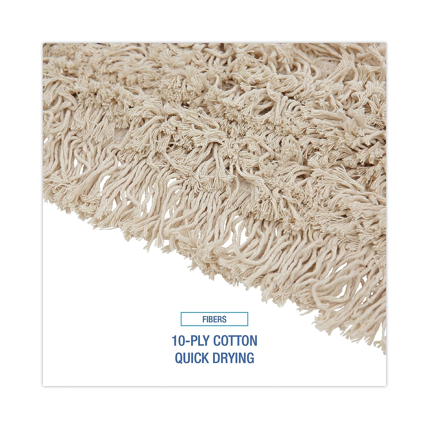 Boardwalk BWK1018 18 in. x 3 in. Cotton Dust Mop Head - White