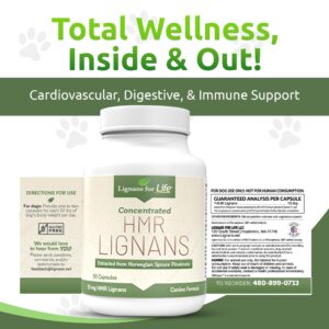 Lignans For Life HMR LIGNANS 10mg Capsules - Perfect for Small Dog Breeds - Dog Vitamin for Healthy Pet | Natural Dog Multivitamin | Dog Wellness Supplement | Pet Vitamin | Dog Nutritional Supplement