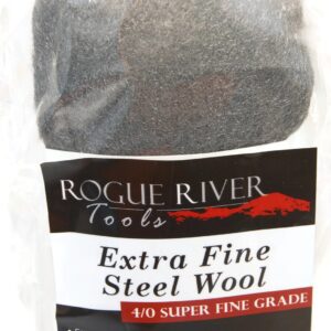 Extra Fine Steel Wool Skein (Grade 4/0, 0000) - by Rogue River Tools. 4/0 Grade, Polishing, Finishing, Cleaning, & Smoothing!