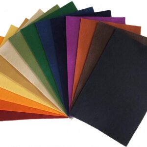 100% Wool Craft Felt - 14 Sheet Package - from National NonWovens Co.