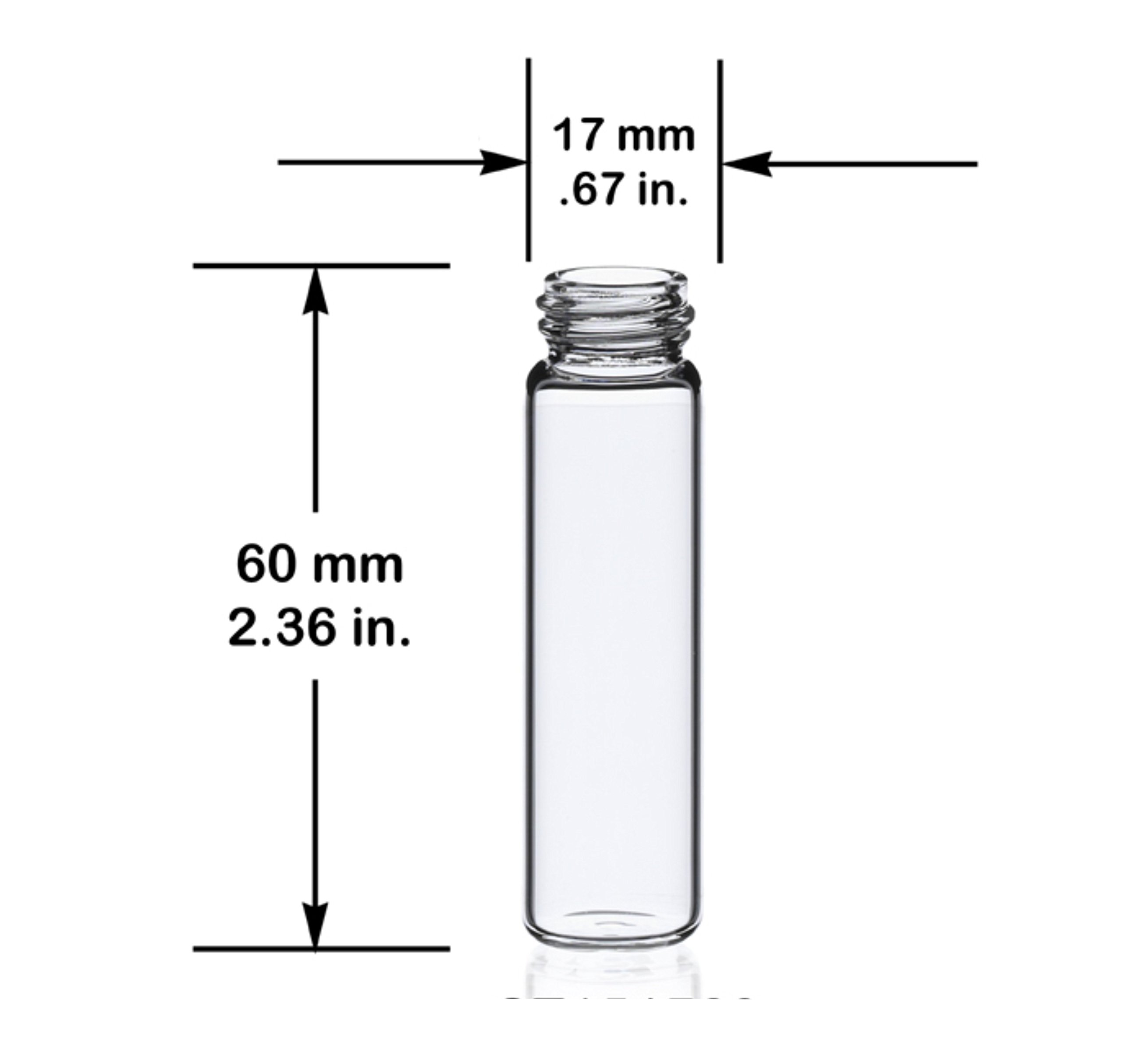 MagnaKoys® 2 Dram 1/4 oz Clear Glass Vials w/Straight Black Bulb Eye Glass Droppers for Essential Oils & Liquids (Pack of 2)