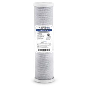 hydronix cb-45-2010 whole house, commercial & industrial nsf coconut carbon block water filter, 4.5" x 20" - 10 micron