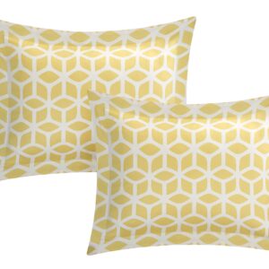 Chic Home DS1327-AN 3 Piece Elizabeth Geometric Diamond Printed Reversible Duvet Cover Set, Queen, Yellow