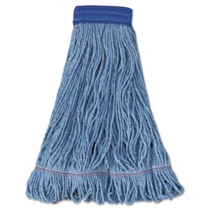 boardwalk 504bl mop head super loop head cotton/synthetic fiber x-large blue 12/carton